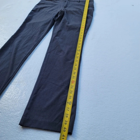 Apt 9 sz 4 Women's Trousers Slight Flare Grey Twill Wide Belted Stretch Waist - Picture 6 of 9